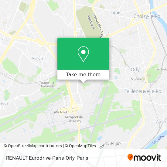 RENAULT Eurodrive-Paris-Orly map