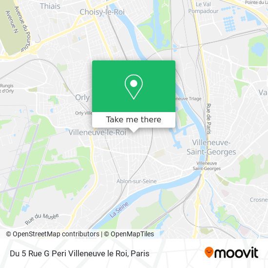 Mapa Du 5 Rue G Peri Villeneuve le Roi