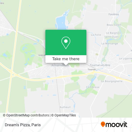 Dream's Pizza map