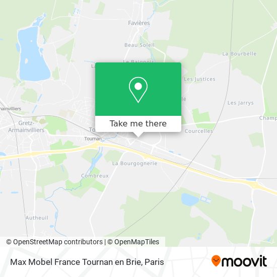 Mapa Max Mobel France Tournan en Brie