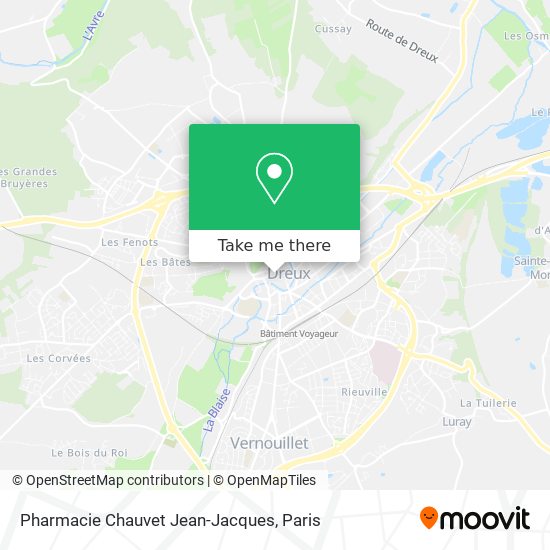 Mapa Pharmacie Chauvet Jean-Jacques