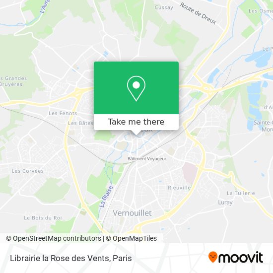 Mapa Librairie la Rose des Vents