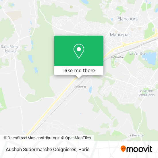 Mapa Auchan Supermarche Coignieres