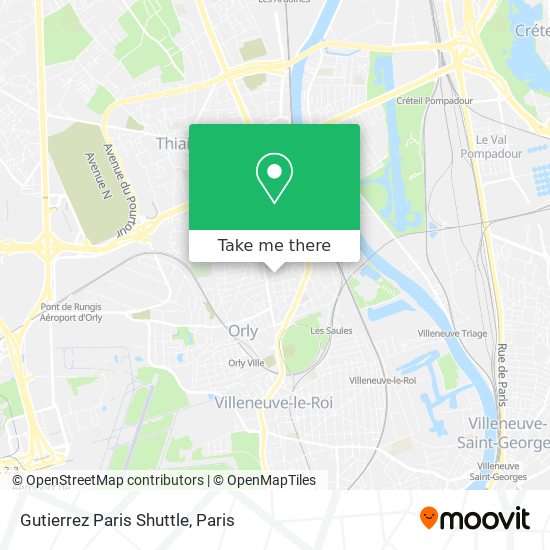 Gutierrez Paris Shuttle map