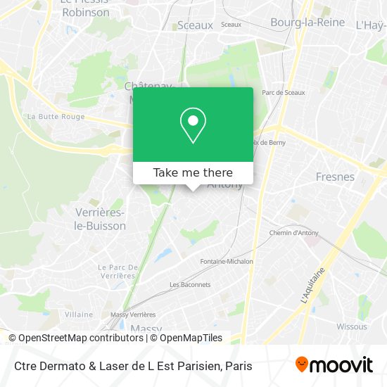 Mapa Ctre Dermato & Laser de L Est Parisien