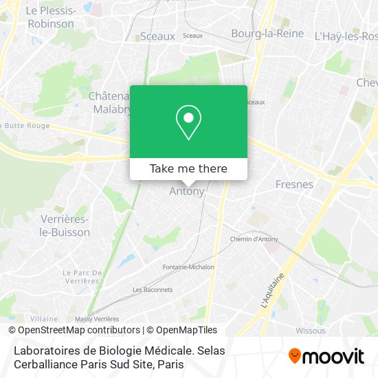 Laboratoires de Biologie Médicale. Selas Cerballiance Paris Sud Site map