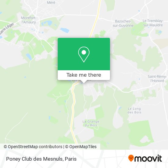 Mapa Poney Club des Mesnuls