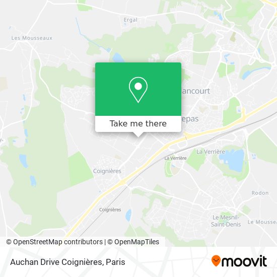Mapa Auchan Drive Coignières