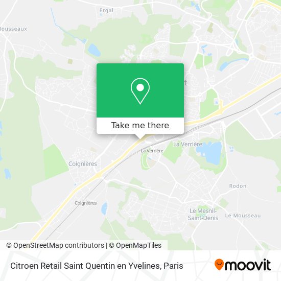 Mapa Citroen Retail Saint Quentin en Yvelines