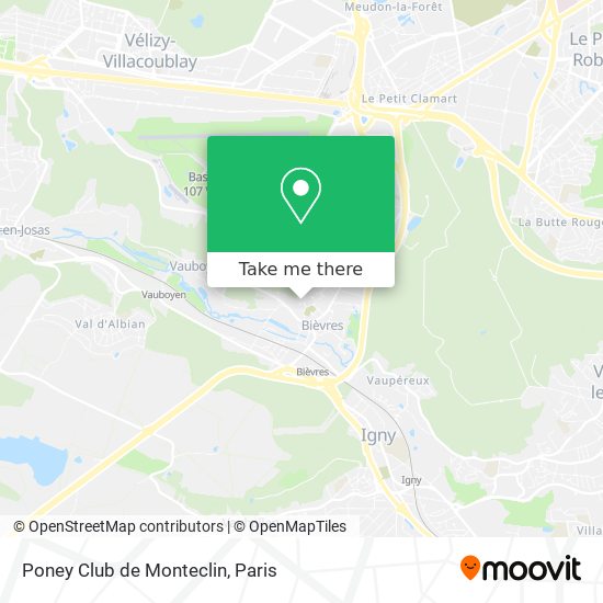 Mapa Poney Club de Monteclin