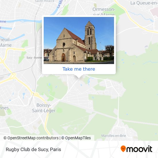 Mapa Rugby Club de Sucy