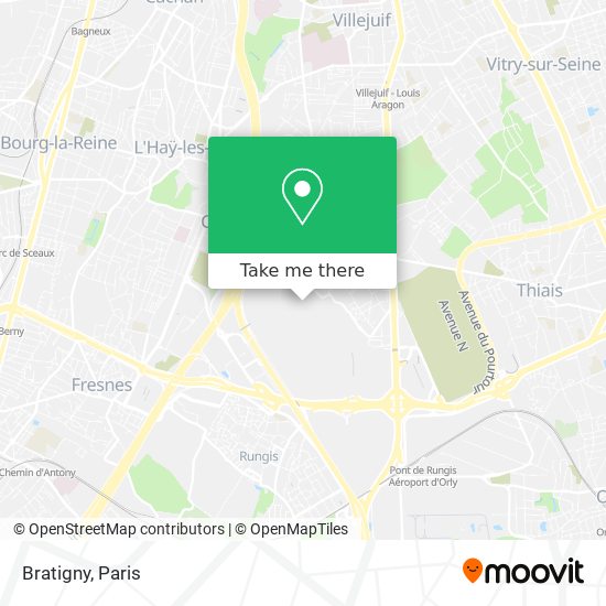 Mapa Bratigny