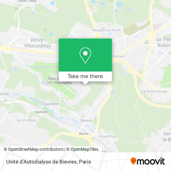 Unité d'Autodialyse de Bievres map