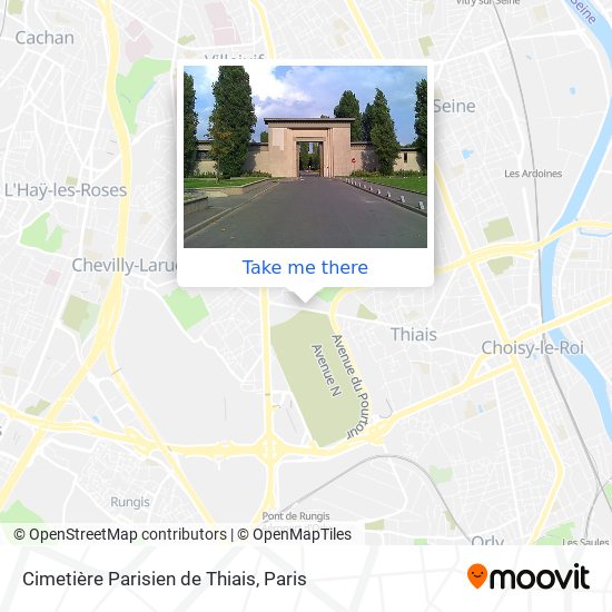 Mapa Cimetière Parisien de Thiais