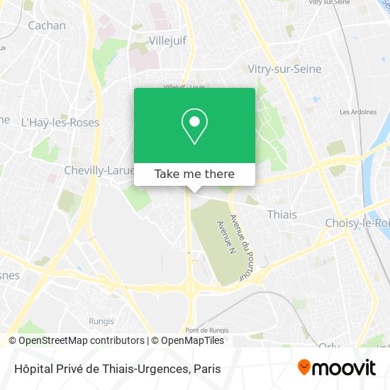 Hôpital Privé de Thiais-Urgences map