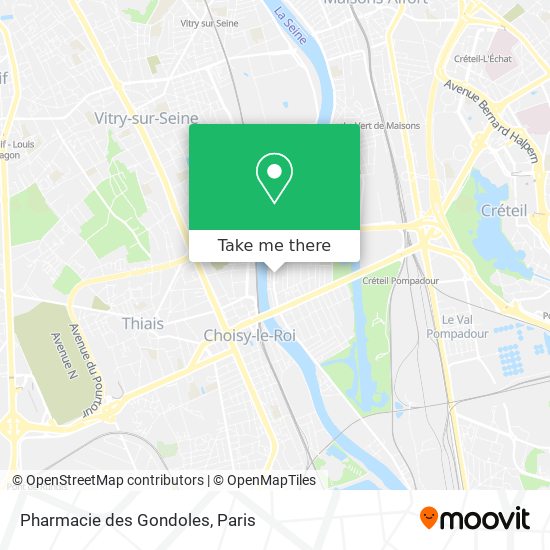 Mapa Pharmacie des Gondoles