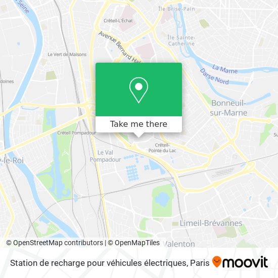 Station de recharge pour véhicules électriques map