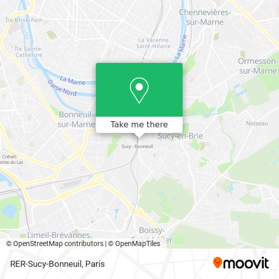 Mapa RER-Sucy-Bonneuil