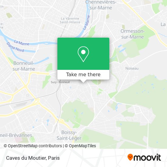 Caves du Moutier map