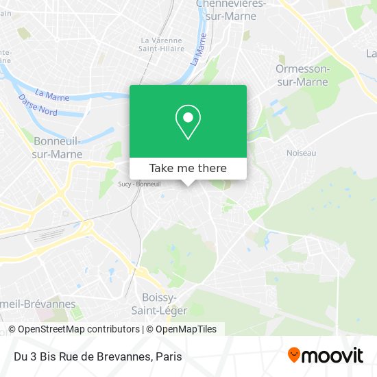 Mapa Du 3 Bis Rue de Brevannes