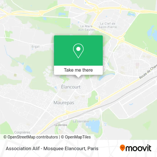 Association Alif - Mosquee Elancourt map