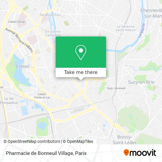 Pharmacie de Bonneuil Village map