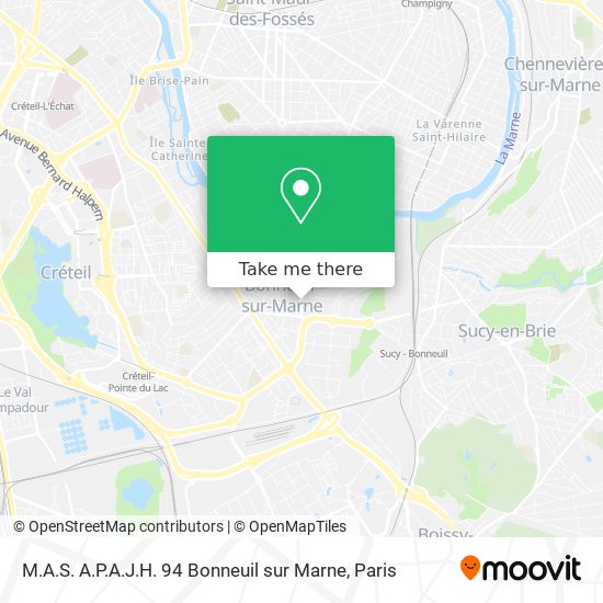 Mapa M.A.S. A.P.A.J.H. 94 Bonneuil sur Marne