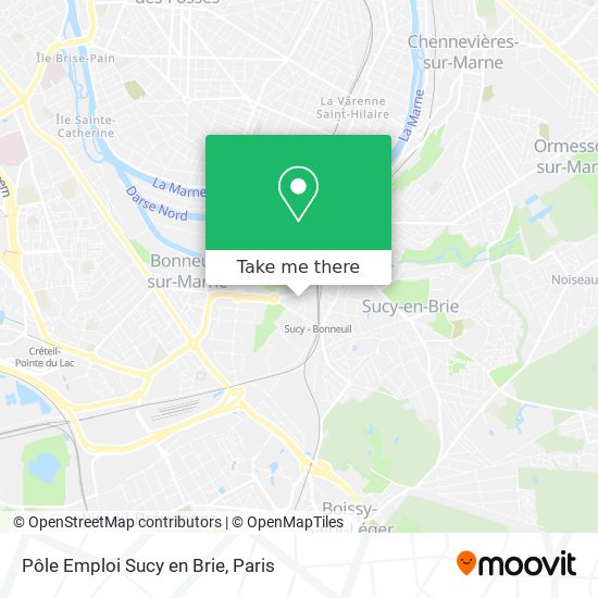 Pôle Emploi Sucy en Brie map