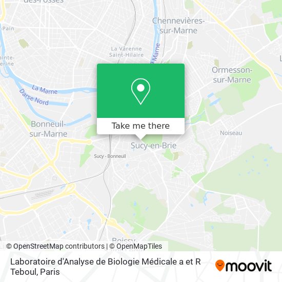 Laboratoire d'Analyse de Biologie Médicale a et R Teboul map