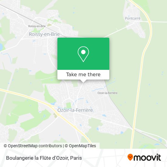 Mapa Boulangerie la Flûte d'Ozoir