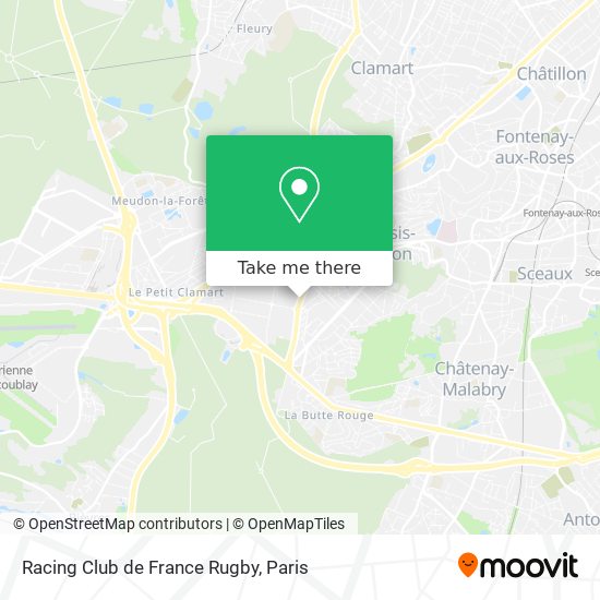 Mapa Racing Club de France Rugby