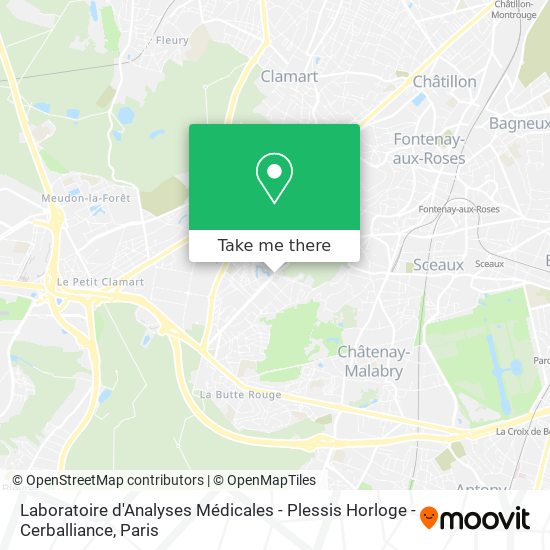 Laboratoire d'Analyses Médicales - Plessis Horloge - Cerballiance map