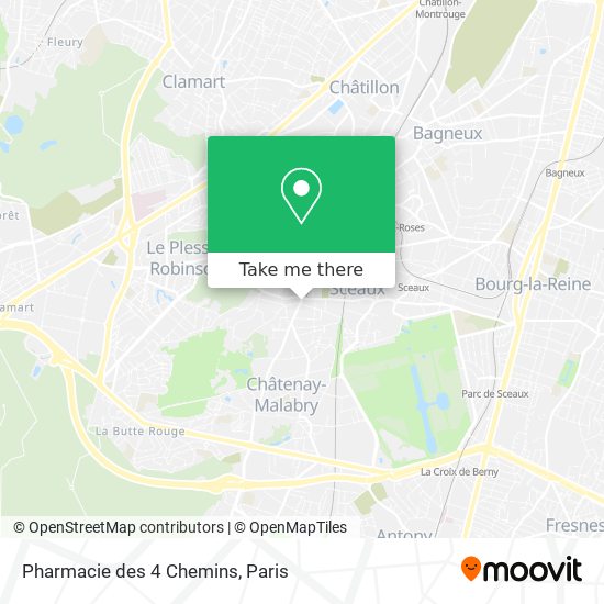 Pharmacie des 4 Chemins map
