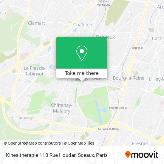 Kinesitherapie 118 Rue Houdan Sceaux map