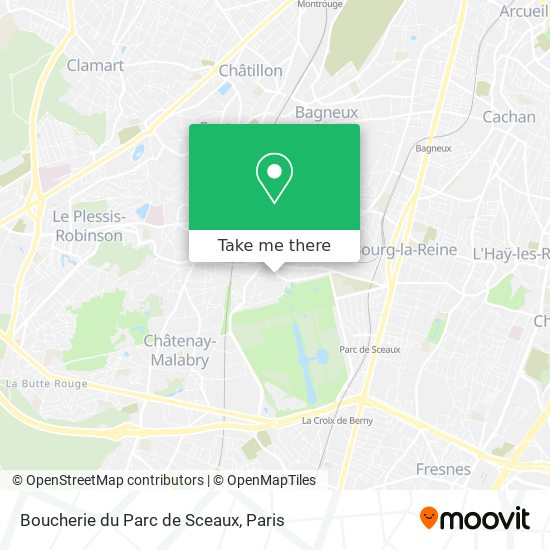 Mapa Boucherie du Parc de Sceaux