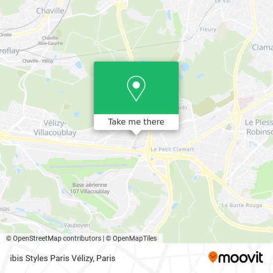 Mapa ibis Styles Paris Vélizy