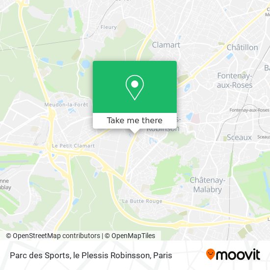 Mapa Parc des Sports, le Plessis Robinsson