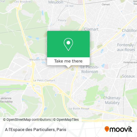 A l'Espace des Particuliers map