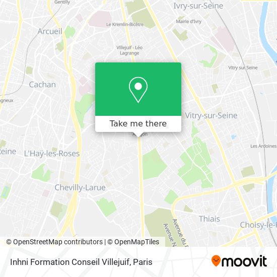 Inhni Formation Conseil Villejuif map