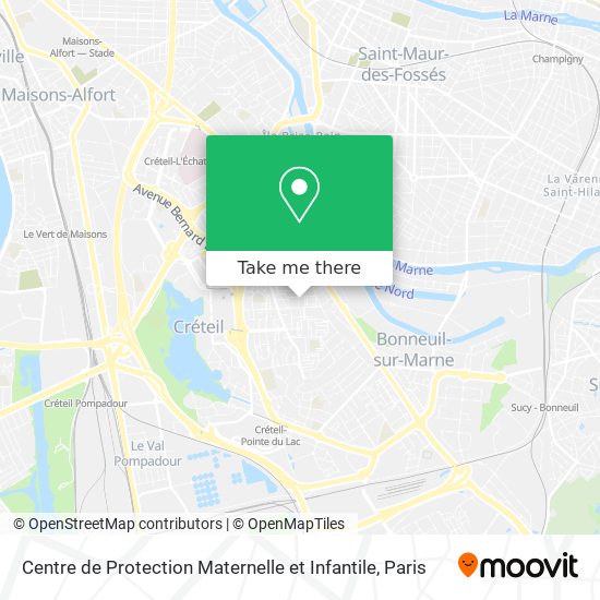 Mapa Centre de Protection Maternelle et Infantile