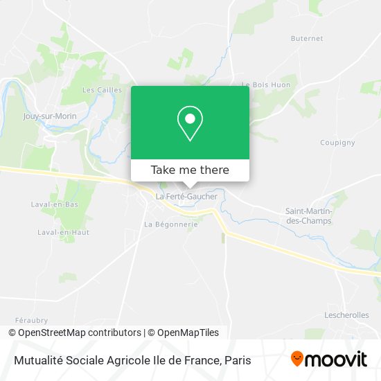 Mutualité Sociale Agricole Ile de France map