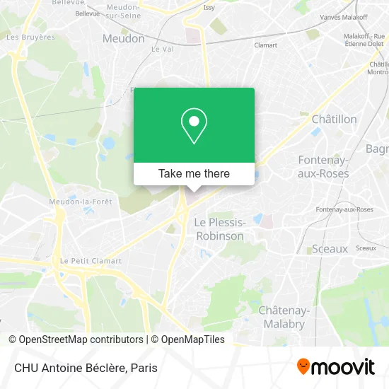 CHU Antoine Béclère map