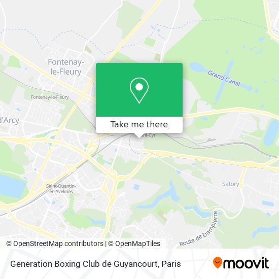 Mapa Generation Boxing Club de Guyancourt