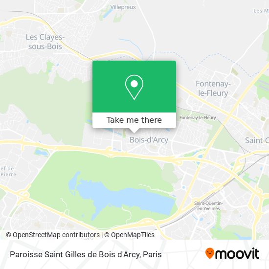 Mapa Paroisse Saint Gilles de Bois d'Arcy