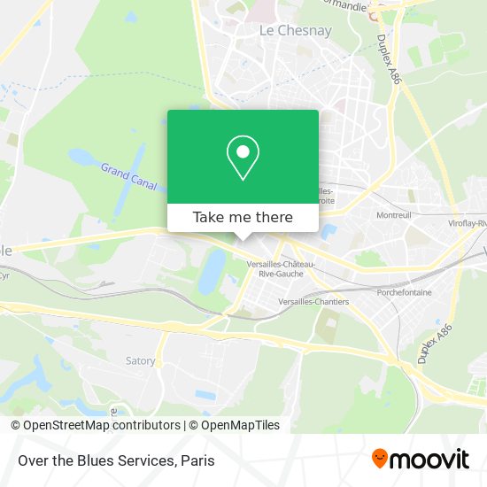 Over the Blues Services map