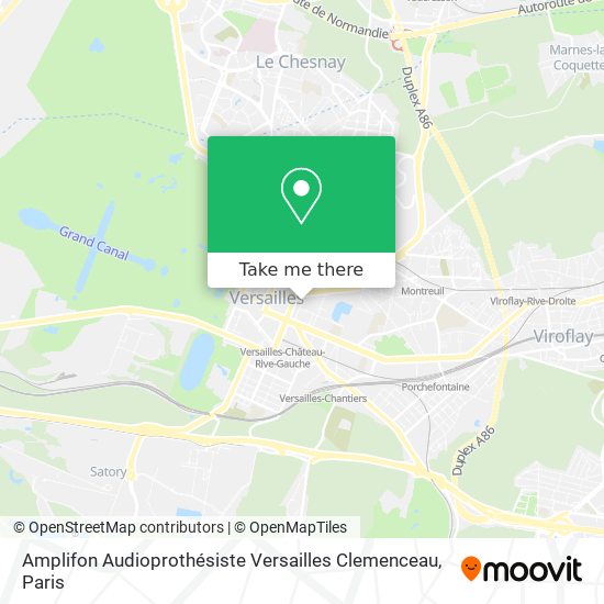 Amplifon Audioprothésiste Versailles Clemenceau map