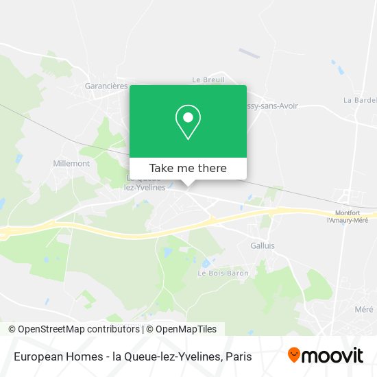 Mapa European Homes - la Queue-lez-Yvelines