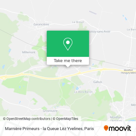 Marnière Primeurs - la Queue Lèz Yvelines map