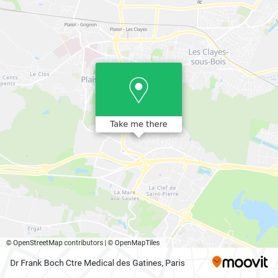 Mapa Dr Frank Boch Ctre Medical des Gatines