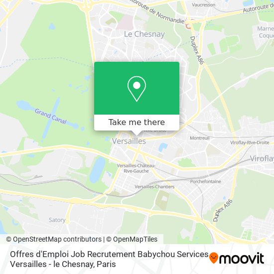 Offres d'Emploi Job Recrutement Babychou Services Versailles - le Chesnay map